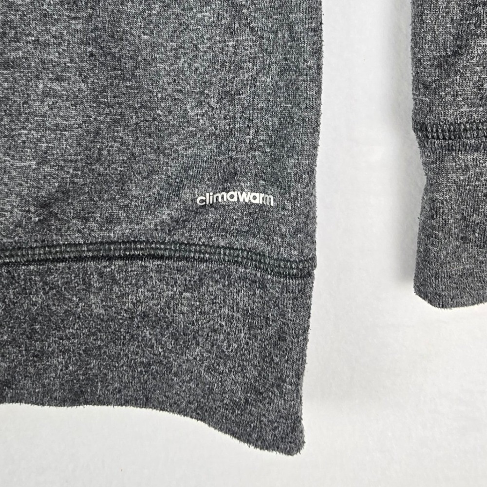 Adidas Ultimate Hoodie Womens XS Gray Pink AH8249 ClimaWarm Pullover Thumbholes - Picture 6 of 12